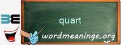 WordMeaning blackboard for quart